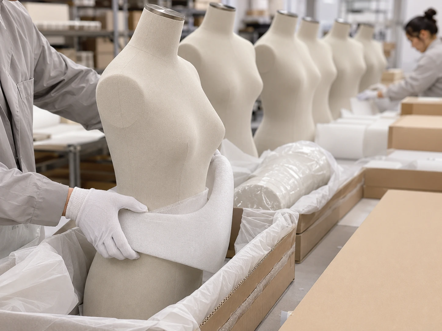 Export-ready packaging for mannequins