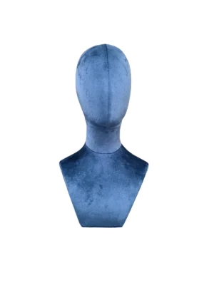 Blue Velvet Display Head, front view