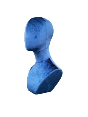 Blue velvet display head form for accessories – XINTU