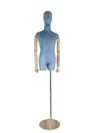 xintu-blue-velvet-half-body-male-03.webp Blue Velvet Male Half-Body Mannequin