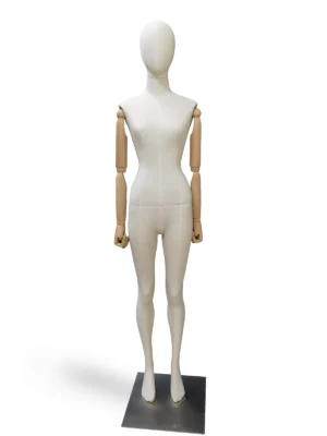 White Painted Female Full-Body Mannequin, front view