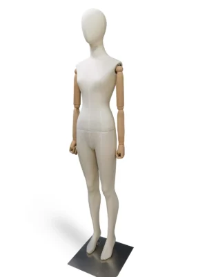 White Painted Female Full-Body Mannequin, angled view
