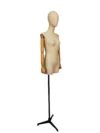 xintu-fabric-half-body-female-beech-arms-02-angled.webp Fabric Female Half-Body Mannequin with Beech Wood Arms, angled view