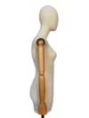 xintu-fabric-half-body-female-beech-arms-03-side.webp Fabric Female Half-Body Mannequin with Beech Wood Arms, side view
