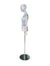 xintu-floral-fabric-half-body-03-side.webp Fabric Female Half-Body Mannequin, side view