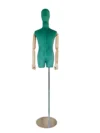 xintu-green-velvet-half-body-male-03.webp Green Velvet Male Half-Body Mannequin