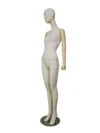 xintu-linen-full-body-female-painted-arms-02-angled.webp Linen fabric-covered full-body female mannequin with painted arms – XINTU