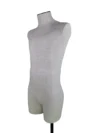 xintu-linen-headless-half-body-male-02-angled.webp Linen Male Half-Body Mannequin with Rectangular Base, angled view