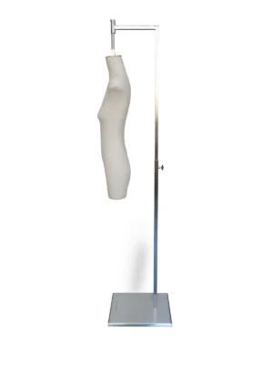 Linen Female Half-Body Mannequin Headless & Handless, side view