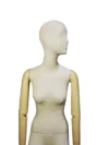 xintu-linen-seated-female-painted-arms-03-side.webp Linen Female Seated Mannequin with Painted Arms, side view