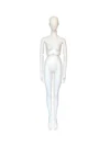 xintu-matte-white-rotatable-waist-full-body-female-01-front.webp Matte white full-body female retail mannequin for fashion display