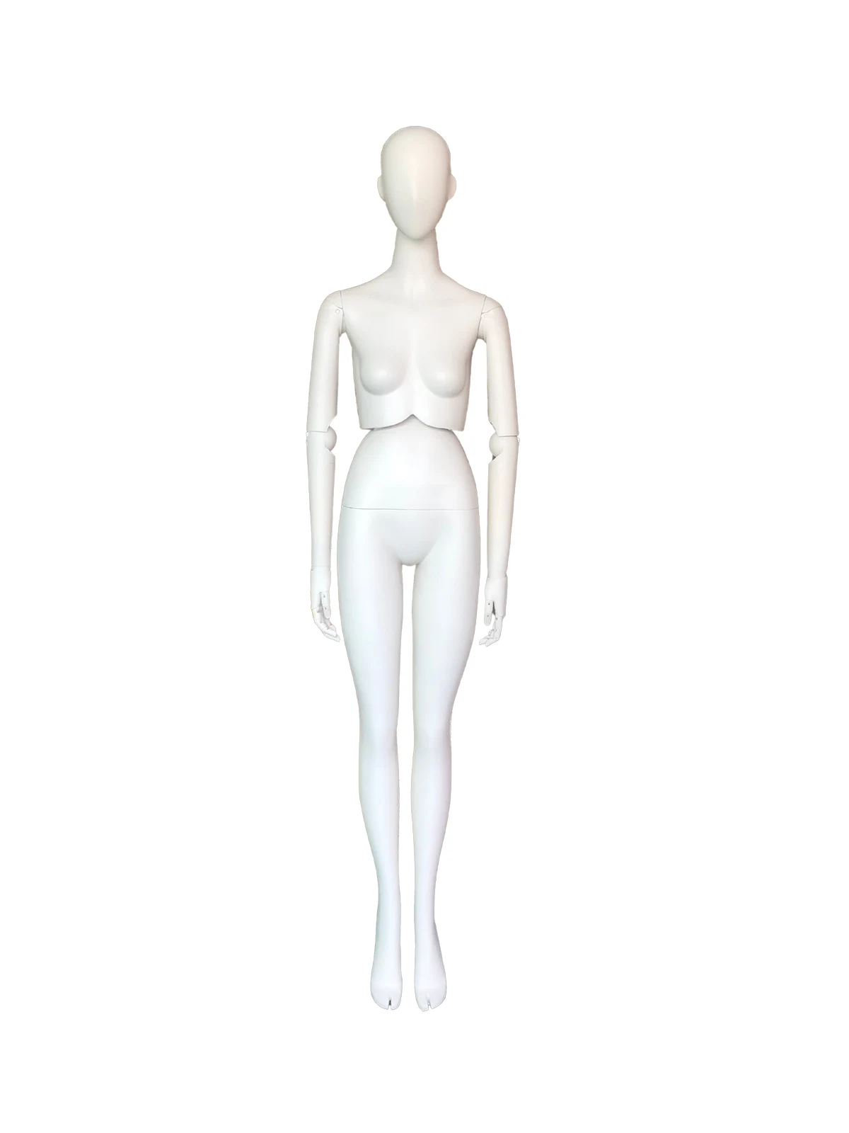 Maniquí femenino de cuerpo entero, blanco mate, para exhibición de moda
