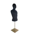 xintu-mini-tabletop-male-torso-blue-black-green-03.webp Mini tabletop male torso mannequin in multi-color velvet – XINTU
