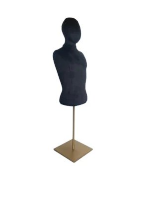 Mini tabletop male torso mannequin in multi-color velvet – XINTU