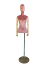 xintu-pink-velvet-half-body-female-01-front.webp Pink Velvet Female Half-Body Mannequin, front view