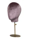 xintu-purple-velvet-display-head-02-angled.webp Purple Velvet Female Display Head with Gold Base, angled view