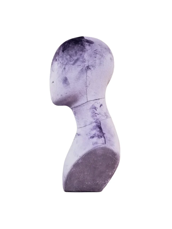 xintu-purple-velvet-male-display-head-03-side.webp 紫色絲絨男性展示頭,側面視角