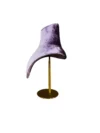 Purple Velvet Necklace Display Bust, side view