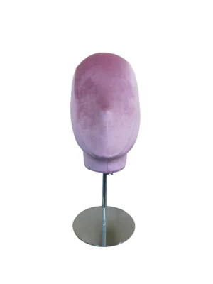 xintu-velvet-display-head-purple-01-front.webp Multi-Color Velvet Display Head with Round Base, front view