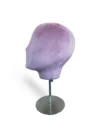 xintu-velvet-display-head-purple-03-angled.webp Multi-Color Velvet Display Head with Round Base, angled view