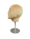 xintu-velvet-display-head-yellow-06-side.webp Multi-Color Velvet Display Head with Round Base, side view