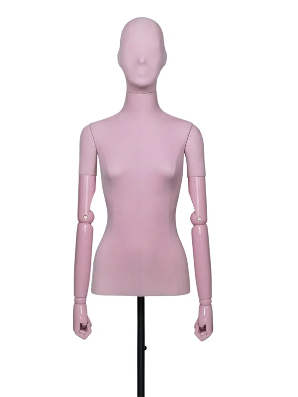 xintu-velvet-half-body-female-abs-arms-05.webp Velvet Female Half-Body Mannequin with ABS Arms