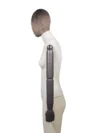 xintu-velvet-head-fabric-torso-female-04-side.webp Dark Velvet Female Full-Body Mannequin with Adjustable Arms, side view