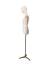 xintu-white-fabric-half-body-female-arch-with-arms-08-side.webp White Fabric Female Half-Body Mannequin Handless, side view