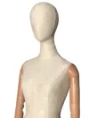 White Lace Female Full-Body Mannequin with Wooden Arms, front view
