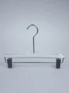 jy03-355x38x12-mens-pant-hanger-02.webp Men’s Acrylic Trouser Hanger with Anti-Slip Bar
