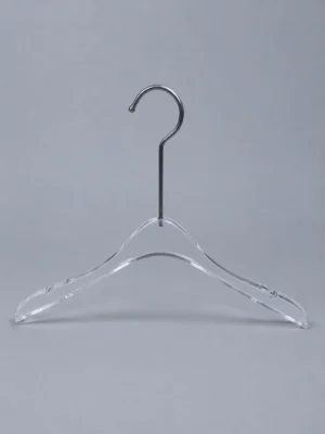 jy31-390x15-womens-hanger-01.webp Slim-Neck Acrylic Hanger for Women, Wide Frame