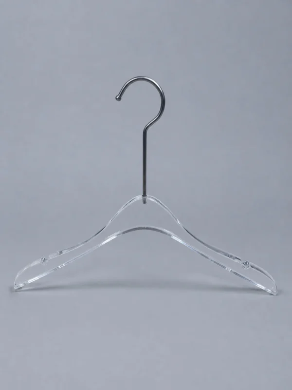 jy31-390x15-womens-hanger-01.webp Slim-Neck Acrylic Hanger for Women, Wide Frame