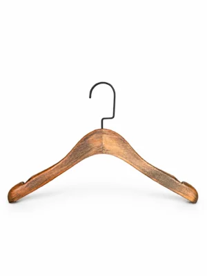 Brushed Vintage-Finish Women’s Wood Hanger
