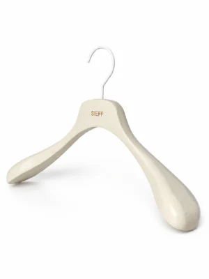 Matte Ivory Beech Wide-Shoulder Women’s Coat Hanger