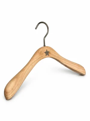 Unpainted Rubberwood Women’s Hanger, Natural Finish