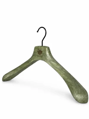 Resin Men’s Extra-Wide Coat & Fur Hanger, Marbled Green