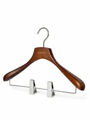 Walnut-Finish Beech Women’s Trouser & Skirt Hanger