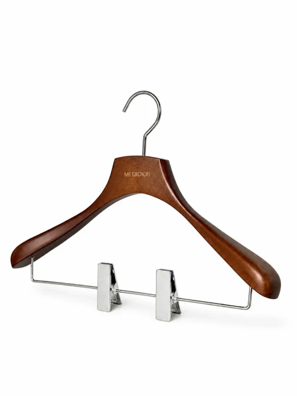 Walnut-Finish Beech Women’s Trouser & Skirt Hanger